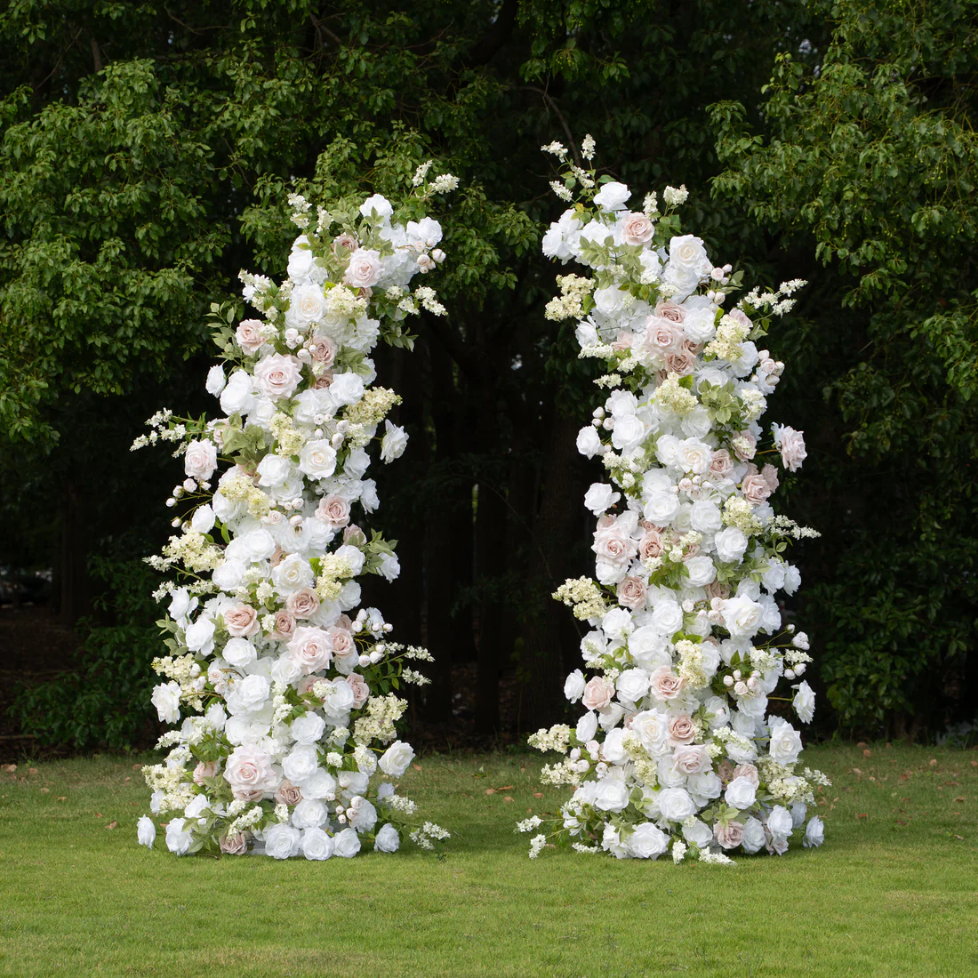 Floral arch rental setup
